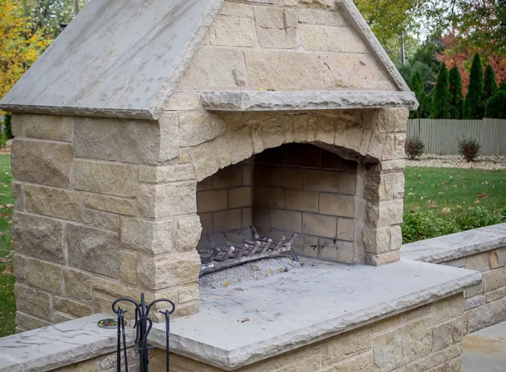 outdoor fireplace and fire pit installation bloomington illinois