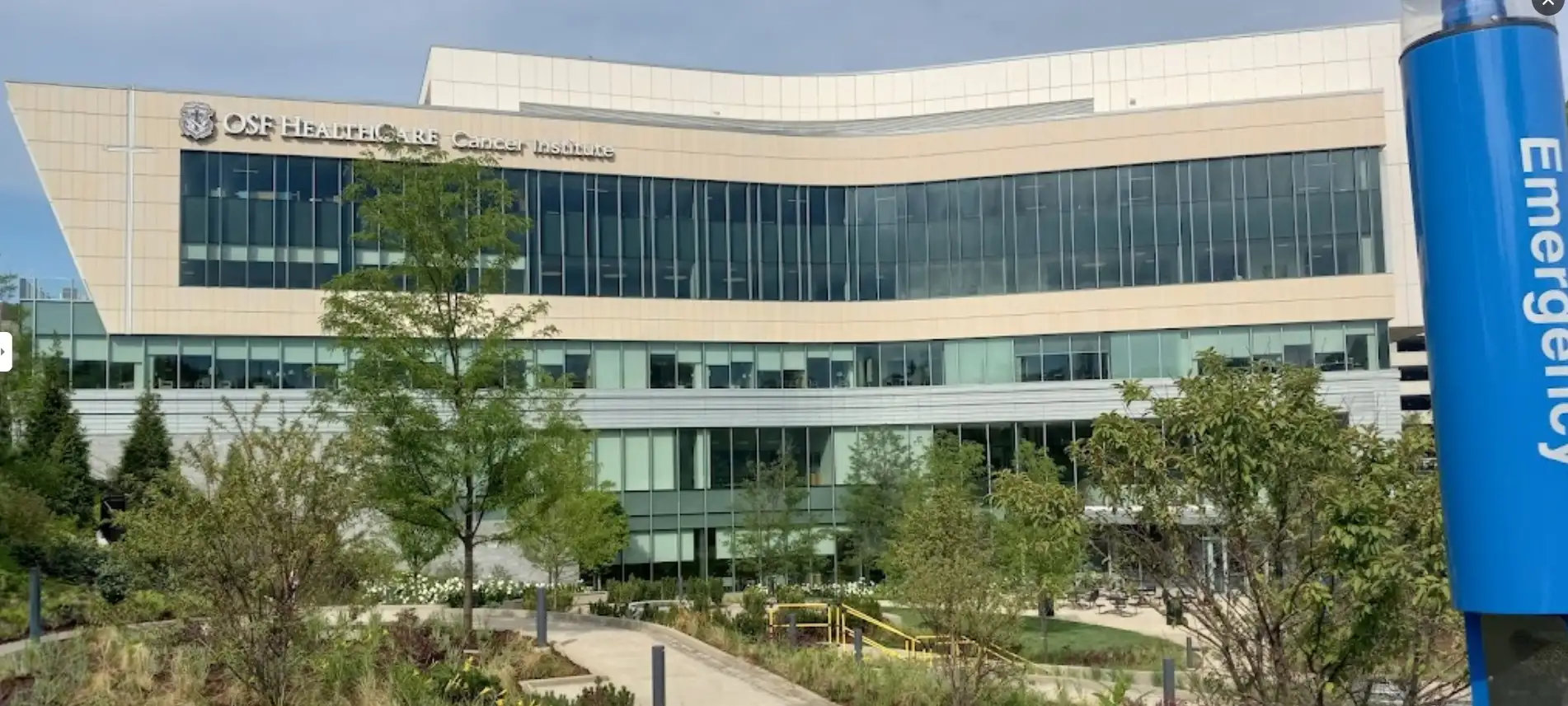 Penn Landscaping - featured project OSF Healthcare Cancer Institute finished landscaping